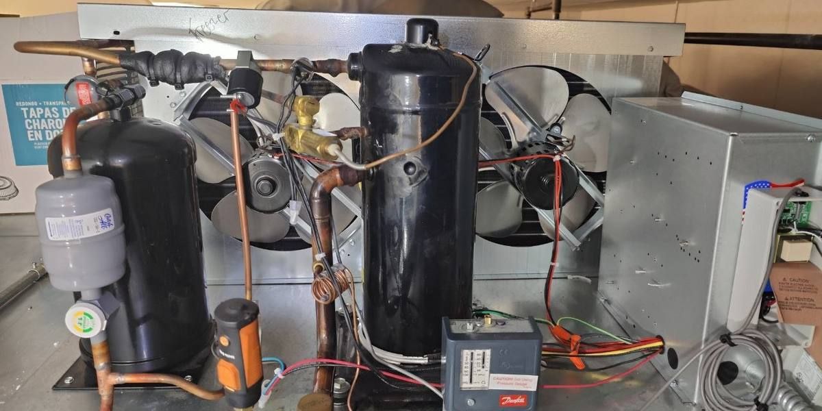 Commercial walk-in cooler condensing unit and compressor repair